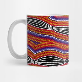 Aboriginal Art - Neurum Creek Bush Tracks Mug